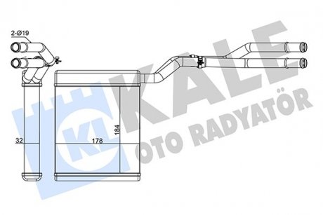 Фото автозапчасти радиатор отопителя Ford Galaxy, Mondeo IV, S-Max KALE OTO RADYATOR 347375