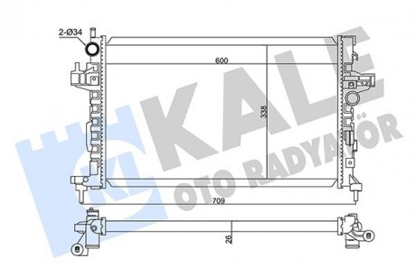 Фото автозапчастини kale opel радіатор охолодження combo tour,corsa c 1.3cdti 03- KALE OTO RADYATOR 347495