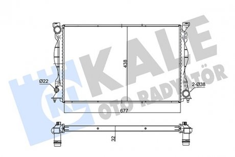 KALE VW Радіатор охолодження Audi A6 2.4/3.2 04- KALE OTO RADYATOR 347530