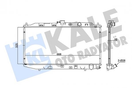 KALE HONDA радіатор охолодження Civic II,IV 1.5/1.6 KALE OTO RADYATOR 347540