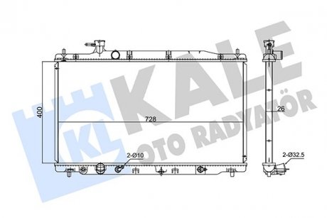 Фото автозапчасти радиатор охлаждения Honda Cr-V III KALE OTO RADYATOR 347725