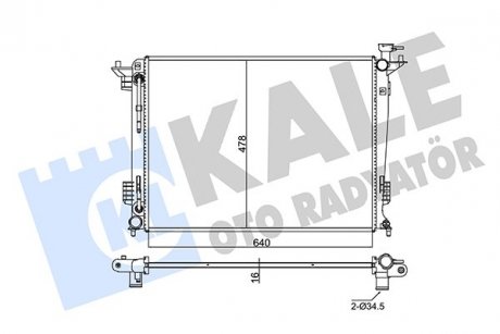 Радиатор охлаждения Hyundai Ix35 - Kia Sportage Radiator OTO RADYA KALE OTO RADYATOR 347805 (фото 1)