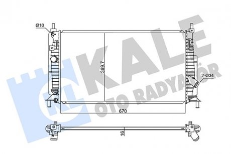 Фото автозапчасти радіатор охолодження Mazda 3 1.6/2.3 08-14 KALE OTO RADYATOR 347875