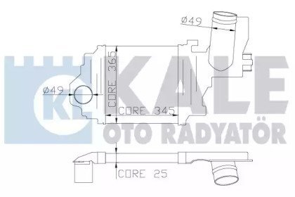 Фото автозапчастини kale renault інтеркулер clio ii, symbol 1.5/1.9dci 00- KALE OTO RADYATOR 348100 (фото 1)