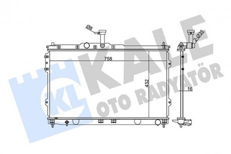 Фото автозапчасти радиатор охлаждения Hyundai H1 KALE OTO RADYATOR 348345 (фото 1)