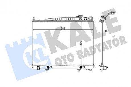 Фото автозапчастини kale nissan радиатор охлаждения pathfinder 3.3/3.5 97- KALE OTO RADYATOR 348410 (фото 1)