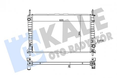 Фото автозапчасти kale ford радіатор охолодження mondeo i,ii 1.6/2.5 93- KALE OTO RADYATOR 348455