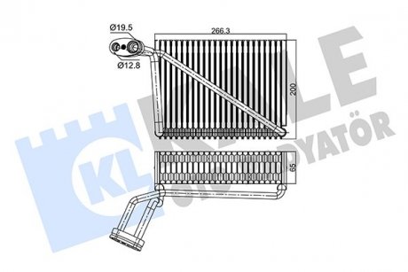 KALE VW Випарник Audi A4, Skoda SuperB I, Passat 96- KALE OTO RADYATOR 350085