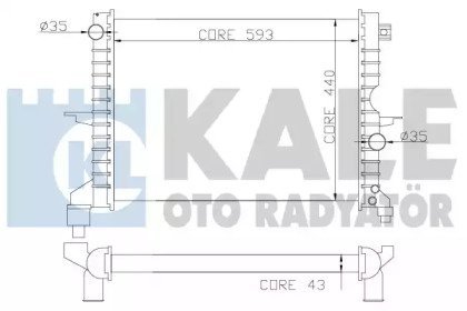 Фото автозапчасти kale land rover радіатор охолодження двиг. discovery ii 2.5td 98- KALE OTO RADYATOR 350400 (фото 1)