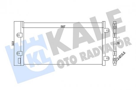 Фото автозапчастини kale fiat радиатор кондиционера punto 1.2 01- KALE OTO RADYATOR 350565