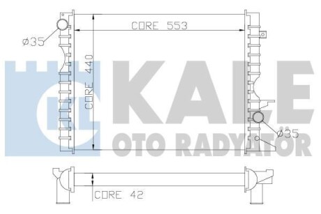 Фото автозапчастини kale land rover радіатор охолодження двиг. defender 2.2/2.5td 98-16 KALE OTO RADYATOR 350600