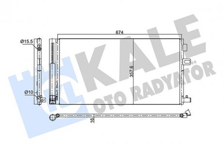 Фото автозапчасти kale renault радіатор кондиціонера fluence 1.6 13- KALE OTO RADYATOR 350675