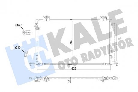 Радиатор кондиционера Toyota Avensis KALE OTO RADYATOR 350705