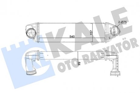 Фото автозапчасти радіатор інтеркулера BMW X3 (E83) 2.0D/3.0D 05-11 N47/M57 KALE OTO RADYATOR 350770