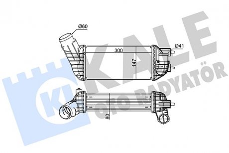 Фото автозапчастини інтеркулер Citroen C4 II, Ds4, Ds5, Peugeot 308, 308 Sw KALE OTO RADYATOR 350825