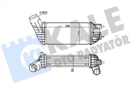 Фото автозапчастини радіатор інтеркулера Ford Transit 2.4DI 00- KALE OTO RADYATOR 350850