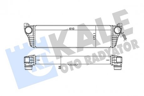 Радіатор інтеркулера MB Vito (W639) 2.2CDI/3.0CDI 10- (172x611x64) KALE OTO RADYATOR 350905