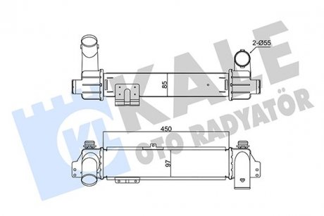 Радіатор інтеркулера Kia Sorento 2.5D 02- KALE OTO RADYATOR 350935 (фото 1)