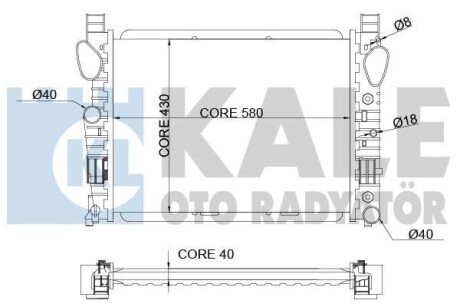 Фото автозапчасти kale db радіатор охолодження s-class w220 3.2/6.0 99- KALE OTO RADYATOR 351800