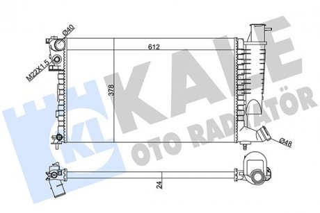 Фото автозапчастини kale citroen радіатор охолодження xsara,peugeot 306 1.4/1.8 KALE OTO RADYATOR 351810