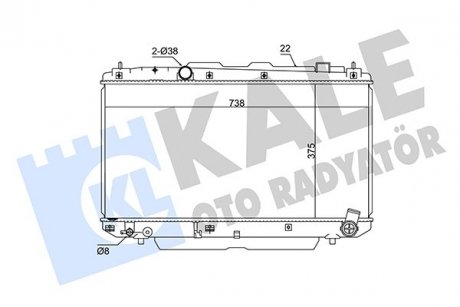 Фото автозапчасти kale toyota радіатор охолодження двиг. rav 4 ii 2.0d 01- KALE OTO RADYATOR 351825