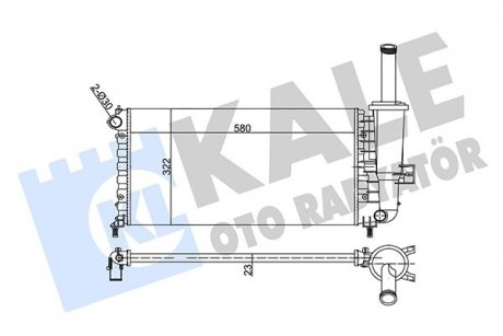 Фото автозапчасти kale fiat радіатор охолодження punto 1.2 99- KALE OTO RADYATOR 351855