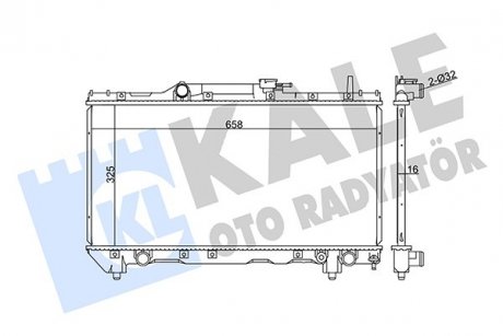 Фото автозапчасти kale toyota радіатор охолодження двиг. carina e 1.6/1.8 92- KALE OTO RADYATOR 351920