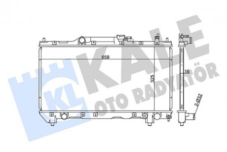 KALE TOYOTA радіатор охолодження Avensis 1.6/1.8 97- KALE OTO RADYATOR 351965