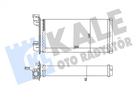 BMW Радиатор отопления 3 E30 83- KALE OTO RADYATOR 352040 (фото 1)