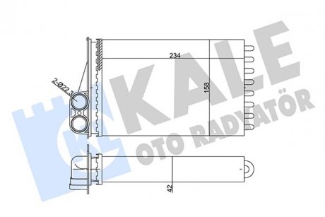 KALE PEUGEOT Радиатор отопления 207 KALE OTO RADYATOR 352055