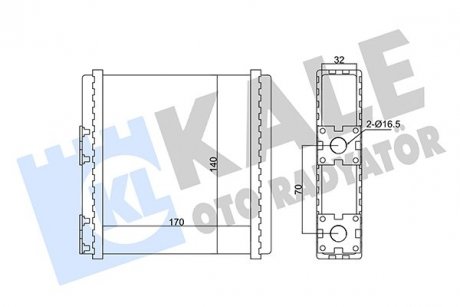 KALE FORD Радіатор опалення Maverick, Mitsubishi Colt IV, Lancer V, Nissan Serena, Vanette KALE OTO RADYATOR 352065