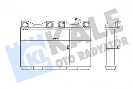 BMW Радиатор отопления 7 E38 94- KALE OTO RADYATOR 352070 (фото 1)