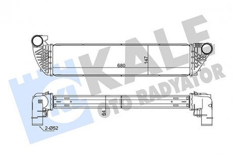 Фото автозапчастини радіатор інтеркулера Renault Espace 2.0/2.2dCi 06-/Laguna 1.9-2.2dCi 01-07 KALE OTO RADYATOR 352260