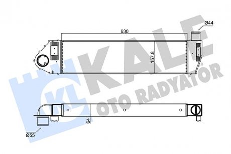 Фото автозапчастини kale renault интеркулер megane ii,scenic ii 1.9dci 05- KALE OTO RADYATOR 352470