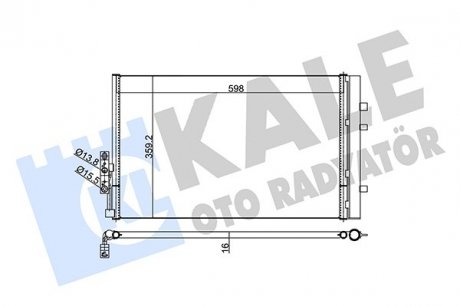 KALE BMW Радіатор кондиціонера (конденсатор) з осушувачем X3 F25,X4 F26 12- KALE OTO RADYATOR 352610