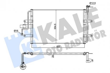 Фото автозапчасти радиатор кондиционера Seat Leon, Toledo II, Volkswagen Bora, Golf IV KALE OTO RADYATOR 352630