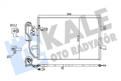 Фото автозапчастини kale db радіатор кондиціонера (конденсатор) w168 00- KALE OTO RADYATOR 353050