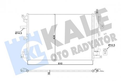 KALE VOLVO Радіатор кондиціонера (конденсатор) XC90 I 05- KALE OTO RADYATOR 353070