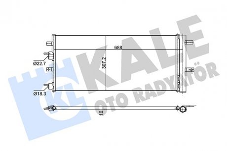 Радиатор кондиционера Ford Galaxy, Mondeo V, S-Max KALE OTO RADYATOR 353160
