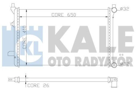 Фото автозапчасти kale vw радіатор охолодження audi a3, caddy iii,iv, golf, passat, touran, skoda octavia KALE OTO RADYATOR 353300