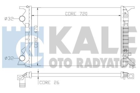 Фото автозапчасти kale audi радіатор охолодження a4/5/6, q5 2.0 09-, porsche KALE OTO RADYATOR 353400 (фото 1)