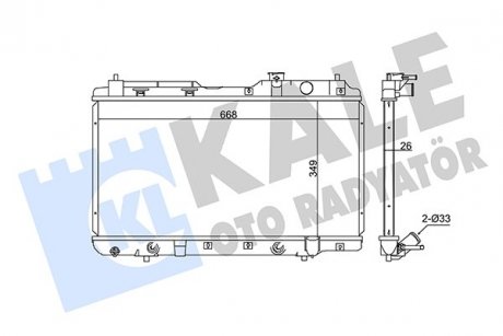 KALE HOND радіатор охолодження CR-V I 2.0 95- KALE OTO RADYATOR 353895