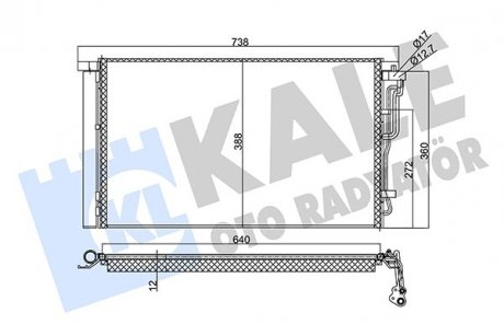 Радиатор кондиционера Hyundai Elentra (AD) (15-) KALE OTO RADYATOR 354025 (фото 1)