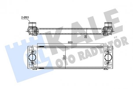 KALE FORD інтеркулер Transit 2.2/3.2TDCi 08- KALE OTO RADYATOR 354140