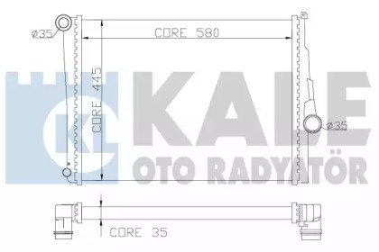 KALE BMW радіатор охолодження двигуна 3 E46 1.6/3.0 KALE OTO RADYATOR 354400