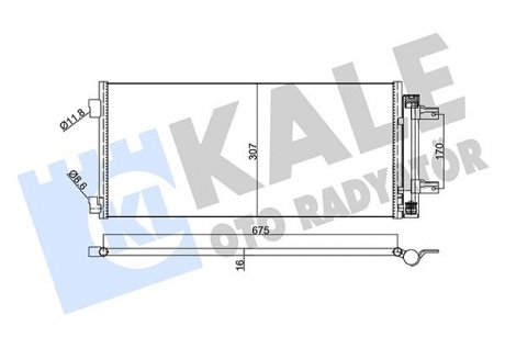 OPEL Радиатор кондиционера Astra K 15- KALE OTO RADYATOR 354885 (фото 1)