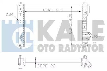 Фото автозапчасти kale chevrolet радіатор охолодження двиг. aveo KALE OTO RADYATOR 355000