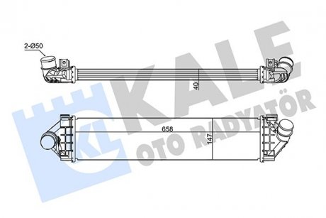 Фото автозапчастини радіатор інтеркулера Ford Mondeo/Focus 1.6-2.5D 03- KALE OTO RADYATOR 355015