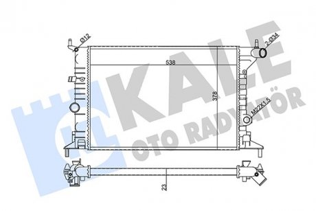 Радіатор охолодження Opel Vectra B 1.6/1.8/2.0 i 95-03 KALE OTO RADYATOR 355060 (фото 1)