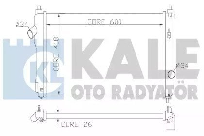 Фото автозапчастини kale chevrolet радіатор охолодження aveo 1.4 08- KALE OTO RADYATOR 355100